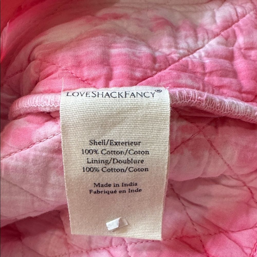 LoveShackFancy Adelaide Quilted Jacked | Medium | Hibiscus - Picture 8 of 8